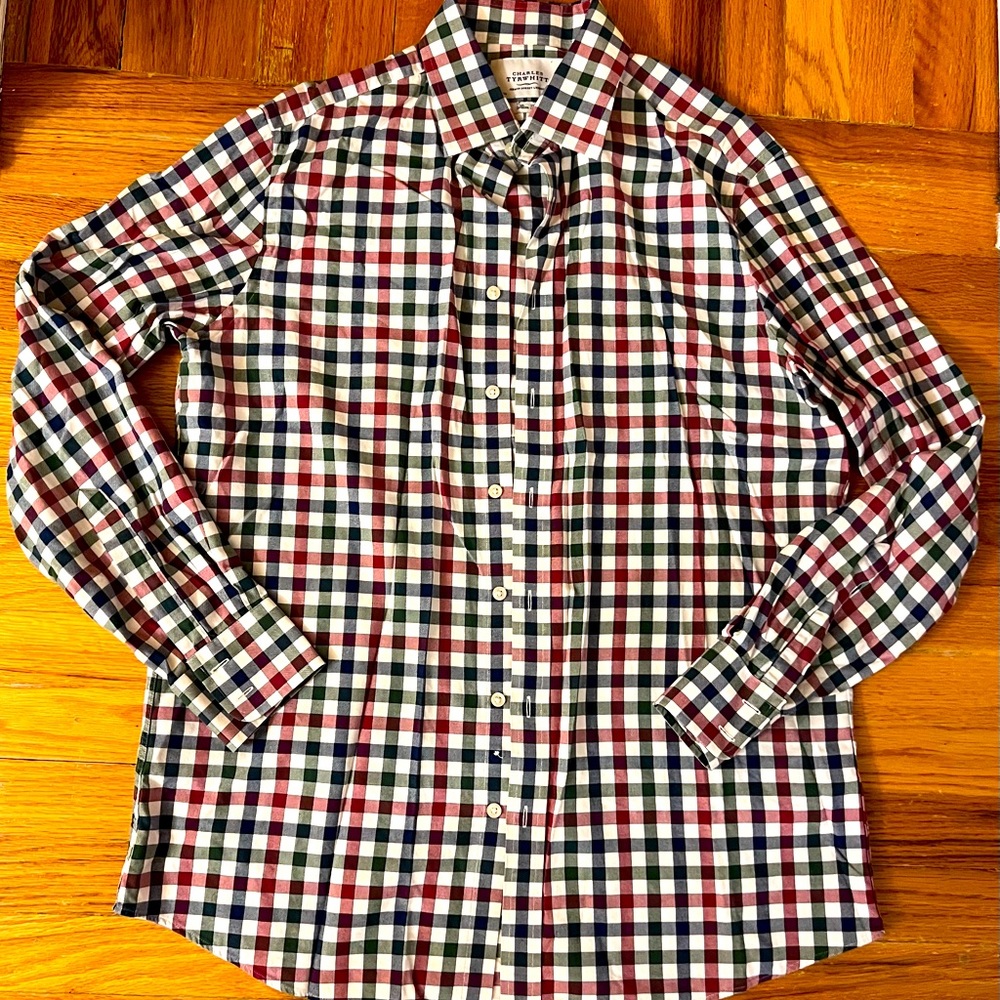 Charles Tyrwhitt Shirt, Slim Fit Plaid Button Down Dress